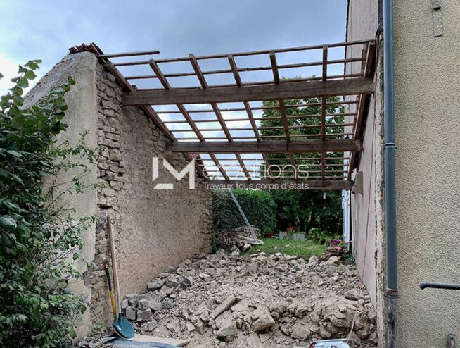 Démolition et reconstruction d'un mur de soutènement dans la commune de Maizéroy en Moselle