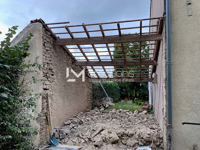 Démolition et reconstruction d'un mur de soutènement dans la commune de Maizéroy en Moselle